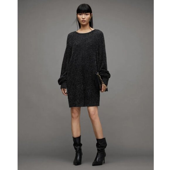ALLSAINTS Dazzle Oversized Jumper Dress - Picture 6 of 16